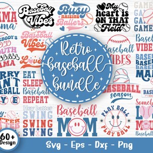 Retro Baseball Svg Bundle, Baseball Quotes Svg, Baseball Stitches Svg, Baseball Mom, Baseball Heart Svg, Baseball Life, Svg Files For Cricut