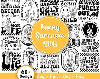 Funny Sarcasm Svg Bundle, Sarcastic Svg, Sarcastic Sayings Svg Bundle, Sarcastic Quotes Svg, Funny Quotes Bundle Svg, Svg Files For Cricut
