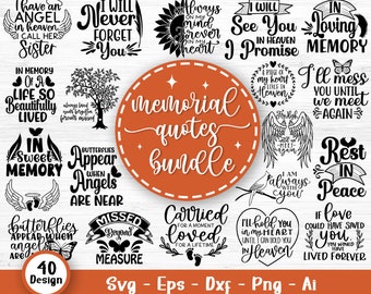 Memorial Svg Bundle, Bereavement Svg, Sympathy Svg, Remembrance Svg, In Loving Memory Svg, Heaven svg,  Christian Svg,Svg Files For Cricut