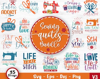 Sewing Quotes Svg Bundle, Sewing Svg, Sewing Machine Svg, Thread Svg, Queen Svg, Sewing Cliparts Svg, Tailor Svg, Svg Files For Cricut V3
