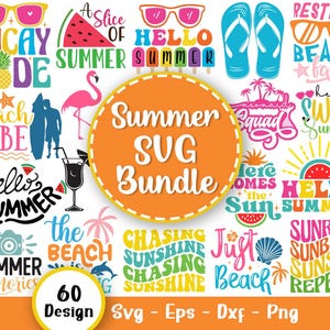 Summer Svg Bundle, Hello Summer Svg, Beach Svg, Summertime Svg, Funny Beach Quotes Svg, Summer Saying, Summer Quotes, Svg Files For Cricut