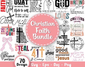 Christian Faith SVG Bundle, Christian Svg, Scripture Svg, Bible Verse Svg, Religious Svg, Jesus Svg, Faith svg Bundle, Svg Files For Cricut