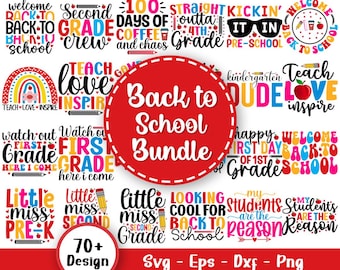 Back to School SVG Bundle, Teacher Svg, Teacher Quote Svg, Teacher Bundle Svg, School Svg, Teacher Life Svg, Pencil Svg,Svg Files For Cricut