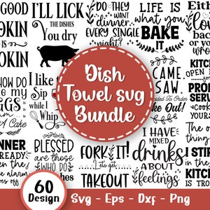 Pacote Svg de provérbios engraçados de toalha de prato, humor de cozinha SVG, citações de toalha de chá, toalha de cozinha, potholder Svg, provérbios de avental, arquivos Svg para Cricut