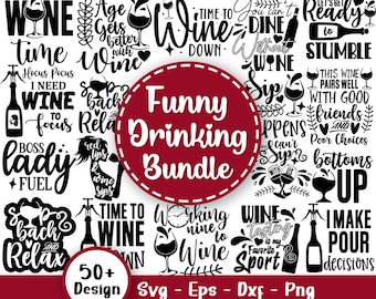 Funny Drinking Svg Bundle, Alcohol Svg, Alcohol Quotes Svg, Coaster Svg, Vodka Svg, Wine Svg, Beer Svg, Whiskey Svg, Svg Files For Cricut