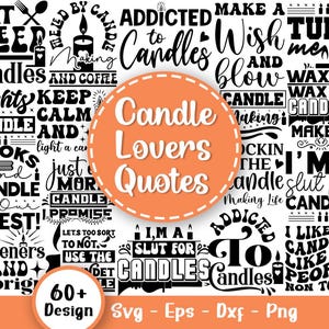Kerze-Liebhaber-Zitate-Svg-Bundle, Kerzenherstellung-Svg-Bundle, Kerze-Svg, Motivationszitate, Geburtstagskerze-Svg, SVG-Dateien für Cricut