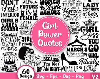 Girl Power Svg bundel, Girl Leader Svg, Boss Babe Svg, Girl Boss Svg, Sterke Vrouw Svg, Vrouwen Empowerment Svg, Schoonheid, Bestanden voor Cricut V2