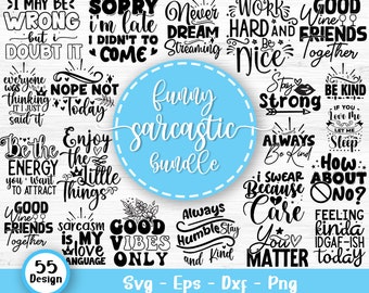 Sarkastisches SVG-Bundle, Sarkasmus SVG-Bundle, sarkastisches Sprüche Bundle, sarkastisches Zitat, lustiges Zitat-Bundle svg, svg-Dateien für Cricut