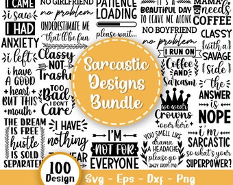Sarkastisches SVG-Bundle, Sarkasmus SVG-Bundle, sarkastisches Sprüche Bundle, sarkastisches Zitat, lustiges Zitat-Bundle svg, svg-Dateien für Cricut