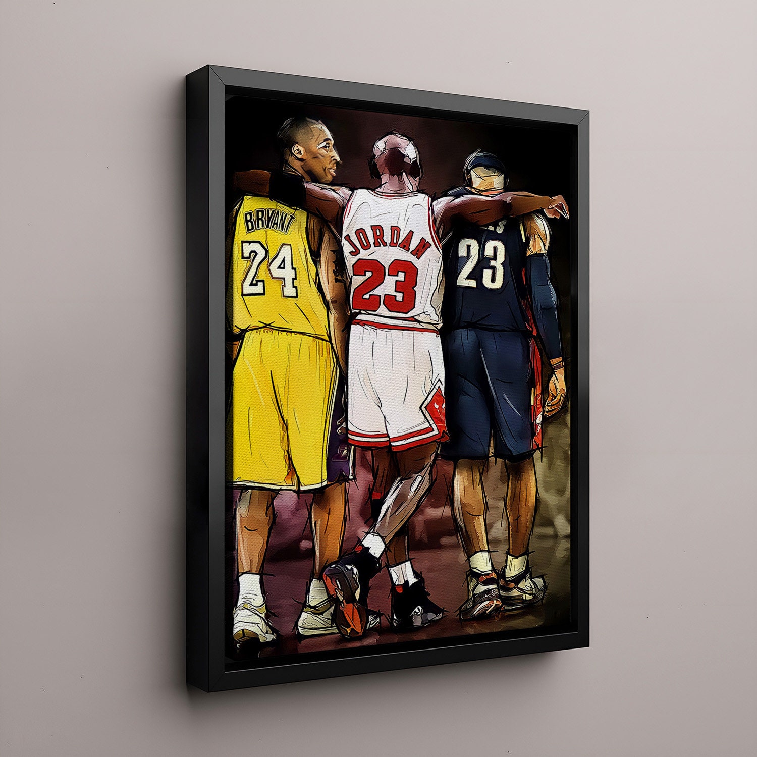 バスケットボールのレジェンドたちのアートプリント：コービー