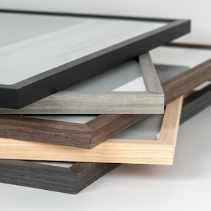 Scandinavian Grey Oak Picture Frame: Real Glass, Made in Denmark