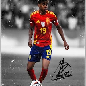 Lamine Yamal Foto Spanien Poster, Lamine Poster, Yamal Geschenk, Fußball Poster, Yamal Poster, Football, Männerhöhle Geschenk, Sportkunst, spanischer Spieler