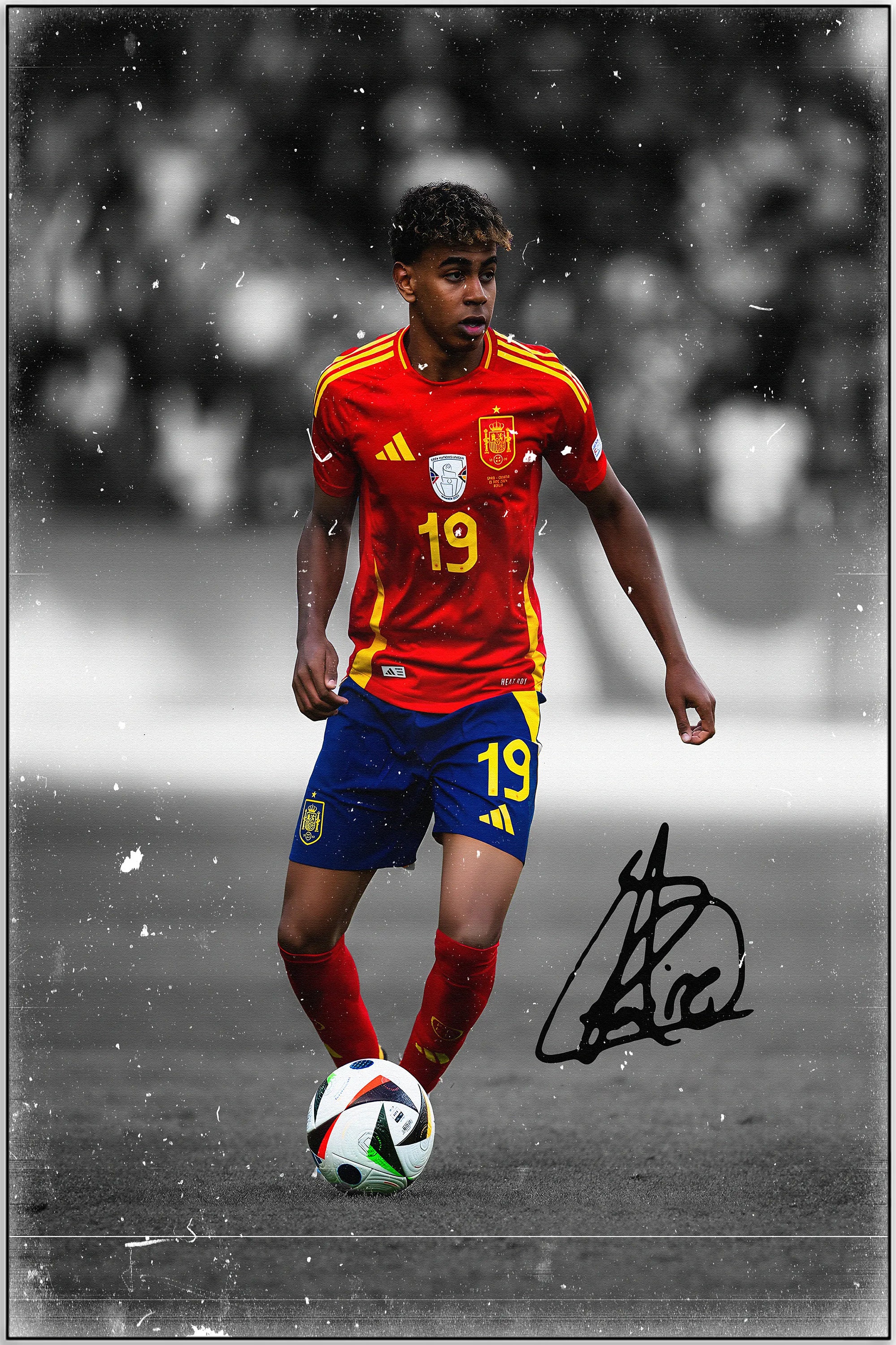 Lamine Yamal Spain Soccer Poster: Spanish National Team Art