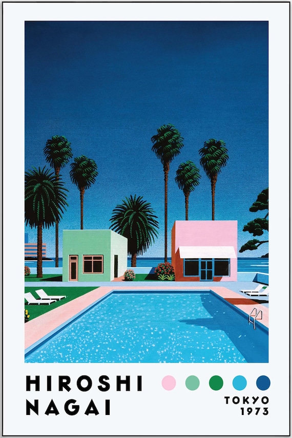 Hiroshi Nagai 'tokyo 1973' Pool Art Print - Etsy Israel