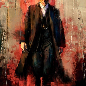 A2 - 100 x 140 cm. - Thomas Shelby-muurposter, Peaky Blinders-kunstposter, filmster, Thomas Shelby-poster, kunst levendige kleuren, filmpersonage