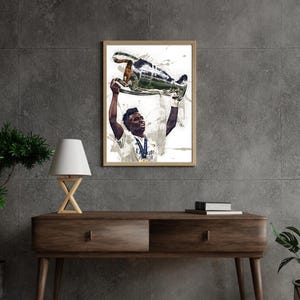 Vinicius Jr. Champions League Trophy Poster: Real Madrid Art