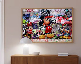 Micky Maus Graffiti Kunst Poster: Pop Art Dekoration
