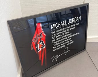 マイケル・ジョーダンのポスター：引用文付きシカゴ・ブルズのNBA