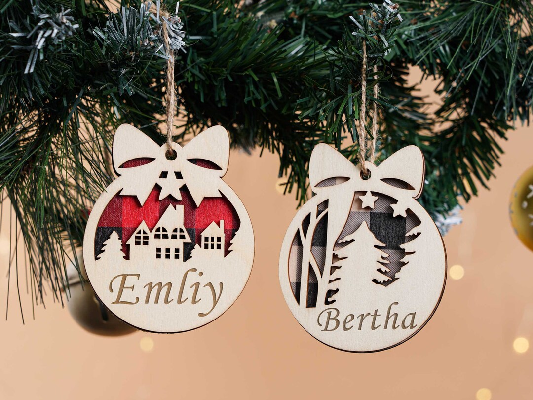 Custom Christmas Tree Ornaments, Wooden Christmas Ornaments