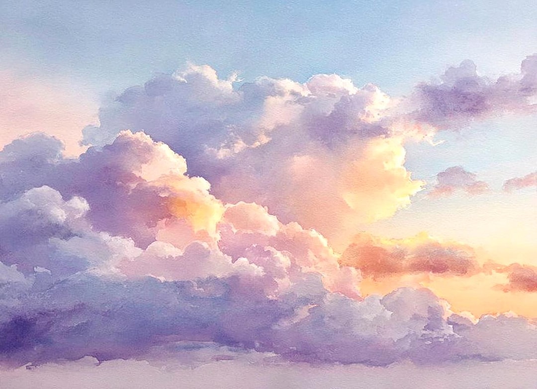 Cloud Sky Wall Art Print Dreamy Sunset Pastel Clouds Soft Pink Purple cloud-sky-wall-art-print-dreamy-sunset-pastel-clouds-soft-pink-purple