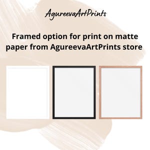 Framed Poster Options for any ONE, SINGLE Print from the Shop AgureevaArtPrints
