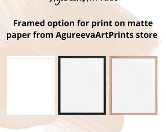 Opciones de póster enmarcado para cualquier impresión ÚNICA de la tienda AgureevaArtPrints