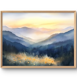 y*e様 風景画 水彩画 山と小屋 1ef13ff1028ac41e31f6a3ff48d98b