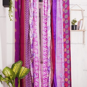 FREE SHIPPING - Indian Vintage Silk Sari Fabric Curtains Handmade ...