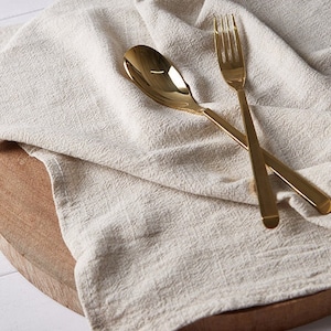 Lot de 100 serviettes de table en coton naturel pour salle à manger ou pour les repas de tous les jours à la maison/pour un mariage/une table de fête, serviettes de cuisine en cadeau.