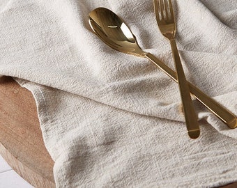 Lot de 100 serviettes de table en coton naturel pour salle à manger ou pour les repas de tous les jours à la maison/pour un mariage/une table de fête, serviettes de cuisine en cadeau.