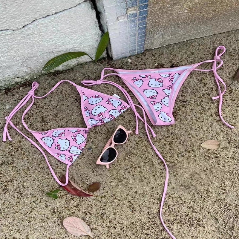 Lavish Kitty Bikini Set (Pink)