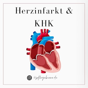 Herzinfarkt und KHK Bundle / Paket - Lernzettel & Notizen für die Pflege- und Pflegeberufe. Über 10+ Seiten!