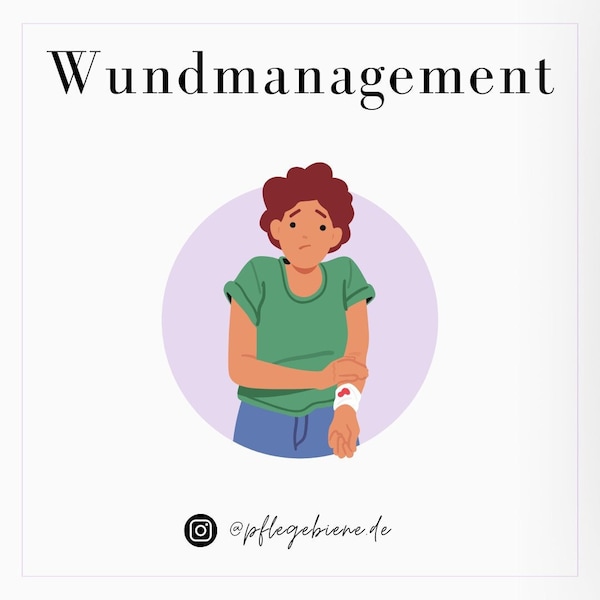 Lernzettel Wundmanagement/Wundversorgung - Lernzettel & Notizen für die Pflege- und Pflegeberufe. 4 Seiten PDF-Download.