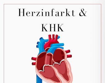 Herzinfarkt und KHK Bundle / Paket - Lernzettel & Notizen für die Pflege- und Pflegeberufe. Über 10+ Seiten!