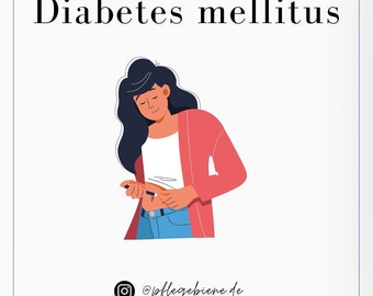 Diabetes Mellitus Learning Sheets - Learning Sheets & Notes for Nursing and Care Professions. 3 page PDF download.