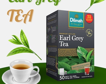 Dilmah Gourmet Earl Grey Tea 50 Tea Bags / Ceylon Tea