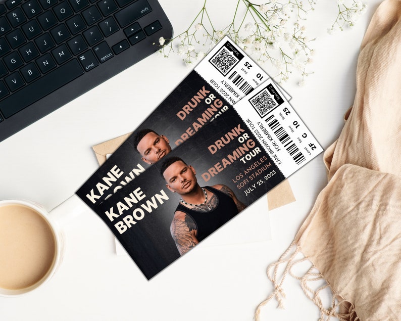 Editable Kane Brown 2023 Concert Ticket Kane Brown Ticket - Etsy