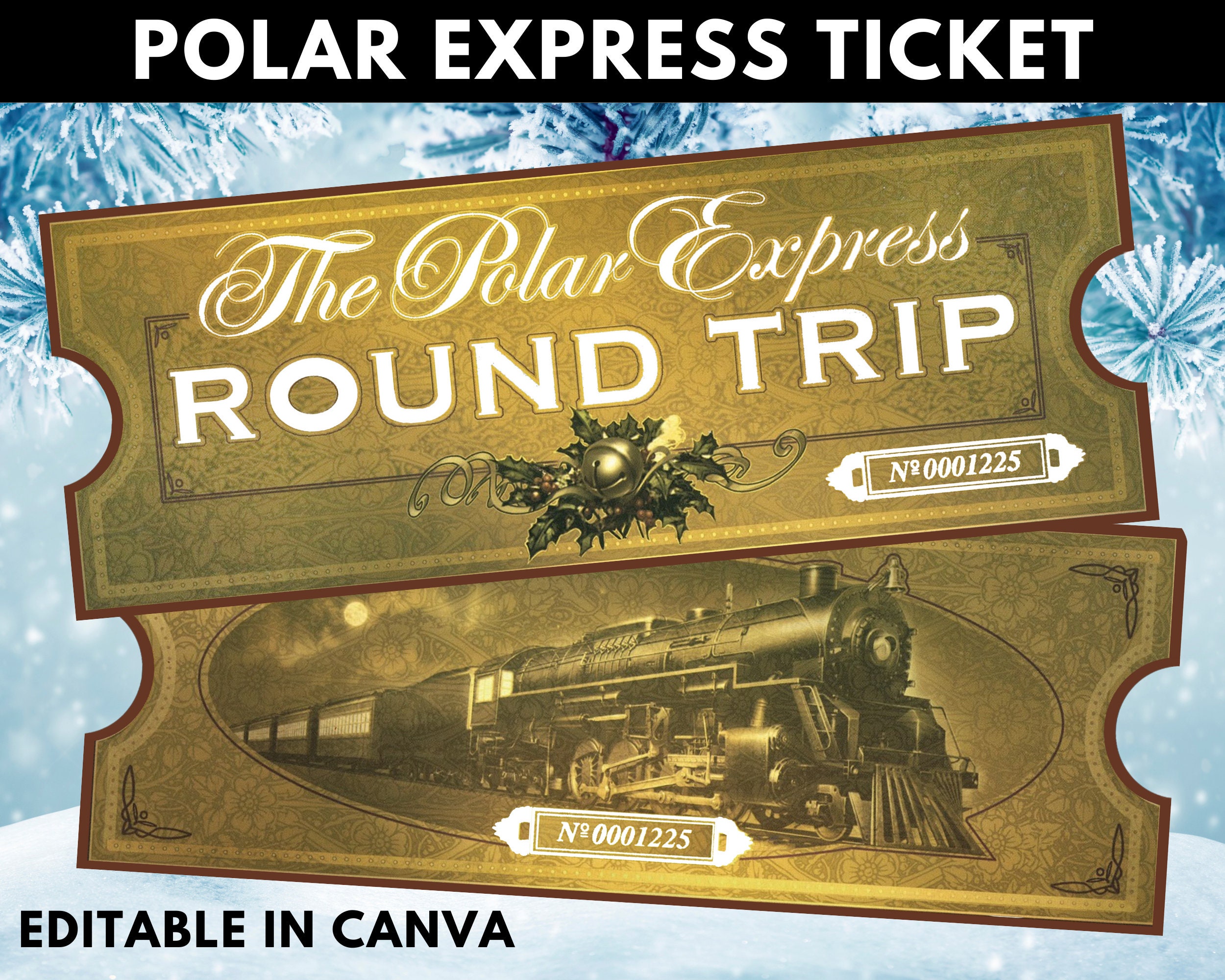 Polar Express Golden Ticket Template Polar Express Golden Ticket Template