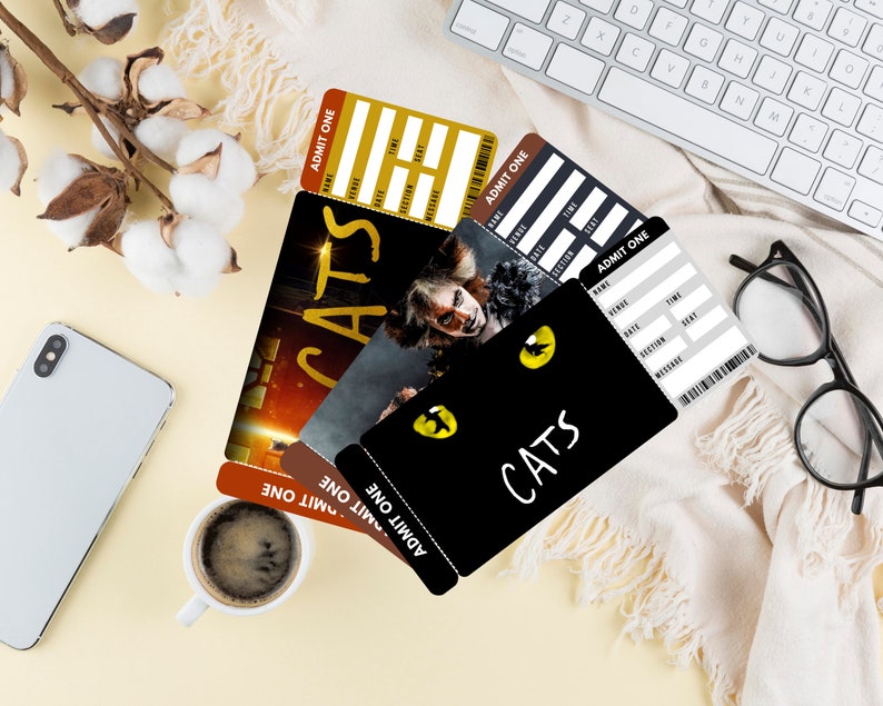 Printable CATS Broadway Surprise Ticket Cats Ticket Cats Etsy UK