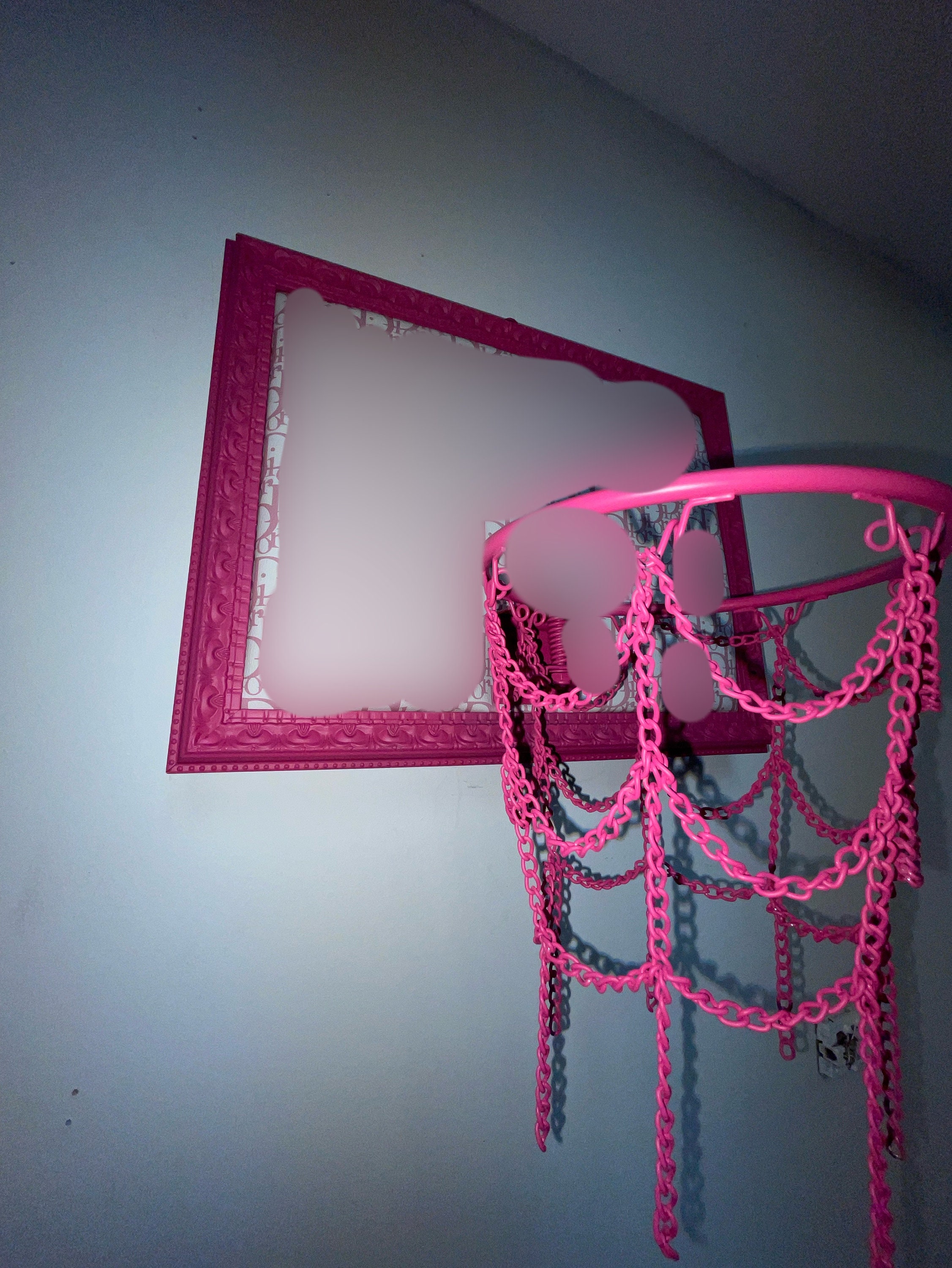 A Pink Mini Basketball Hoop Etsy
