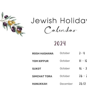 2024 2025 Jewish Holiday Calendar Hebrew Calendar 5785 Rosh