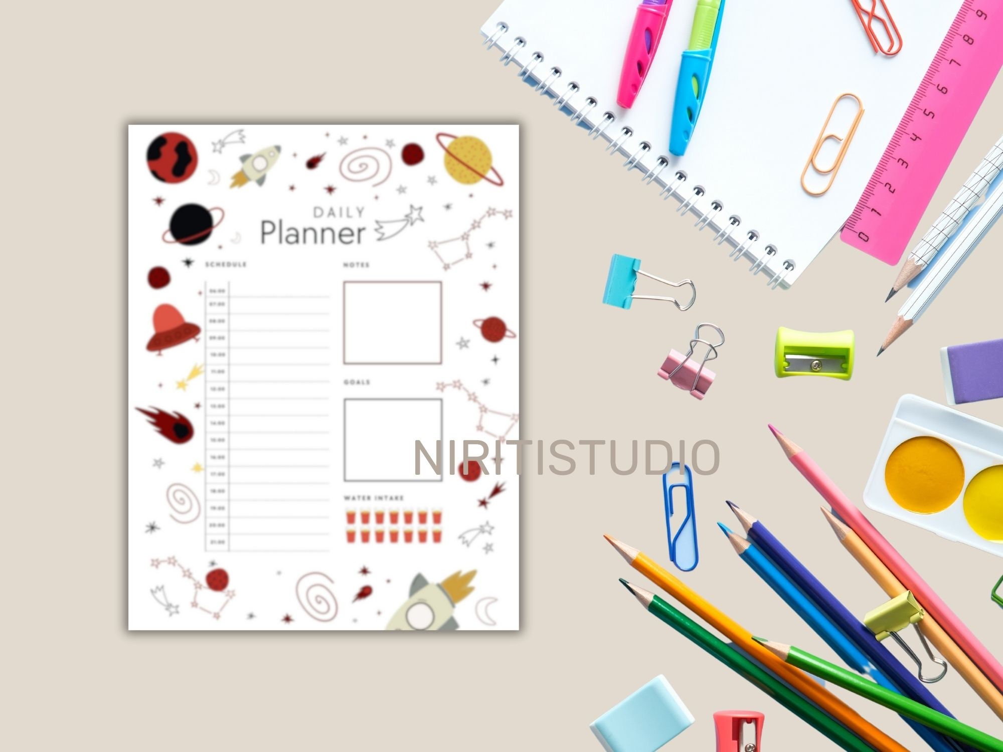 7 Kids Schedule Chart Printable Schedule School Planner for Etsy