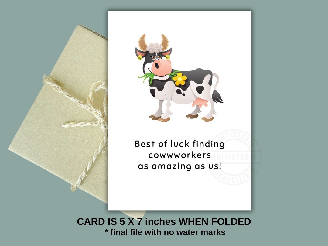 Printable Coworker Leaving Card Funny Farewell Greeting for - Etsy