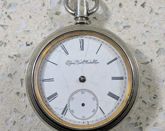 Antique 1892 Elgin Pocket Watch- For Parts or Repair
