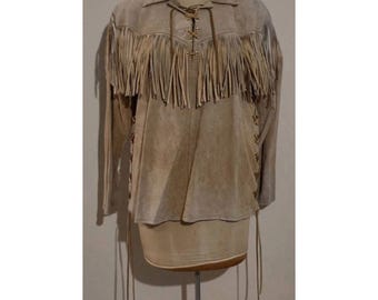 Scully XXL Suede Fringe Western Jacket  Tan/Natural  Lace-Up Front
