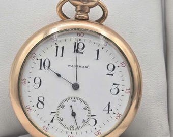 Antique 1913 Waltham Pocketwatch-Gold Filled Case-Fully Functioning