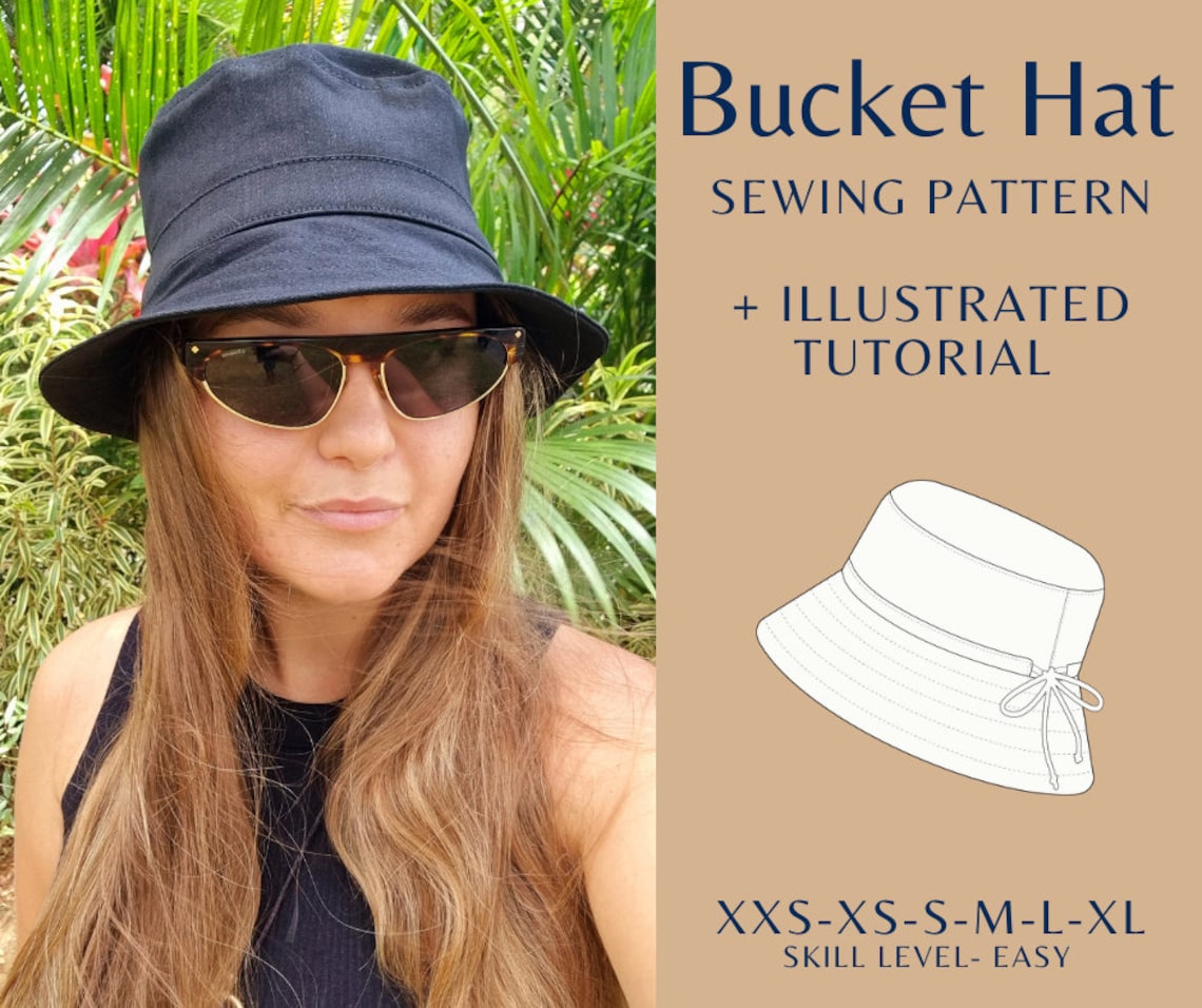 Bucket Hat Sewing Pattern PDF Safari Hat Sewing Pattern Etsy