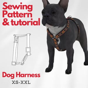 Dog Chest Harness Pattern | Dog Harness DIY Sewing Pattern | Easy Dog Harness | Dog sewing patterns and instructions | Harness dog PDF