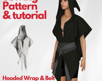 Hooded Cape Sewing Pattern: Medieval Renaissance Cosplay (PDF Pattern)