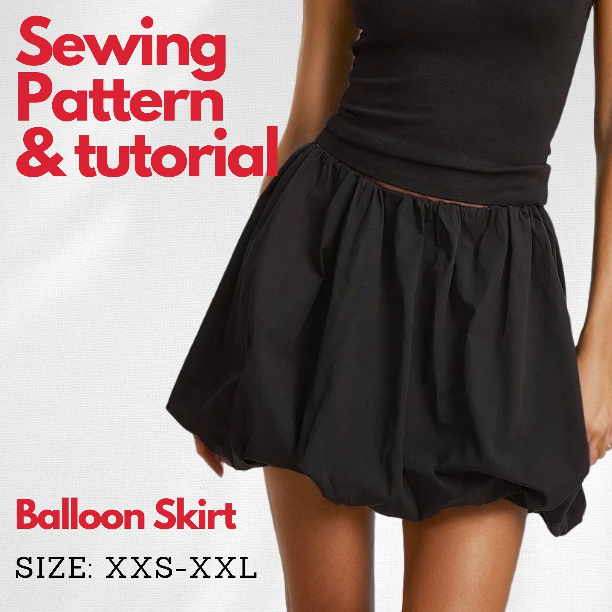 POPPY TULLE BALLOON MINI SKIRT (BLACK)